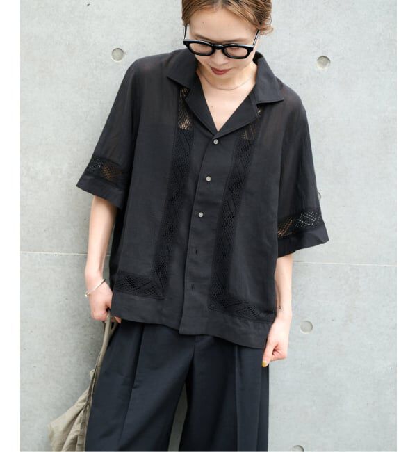 OUTDOOR PRODUCTS Usual Things「レーストリムオープンカラーシャツ」|シャツ・ブラウス|