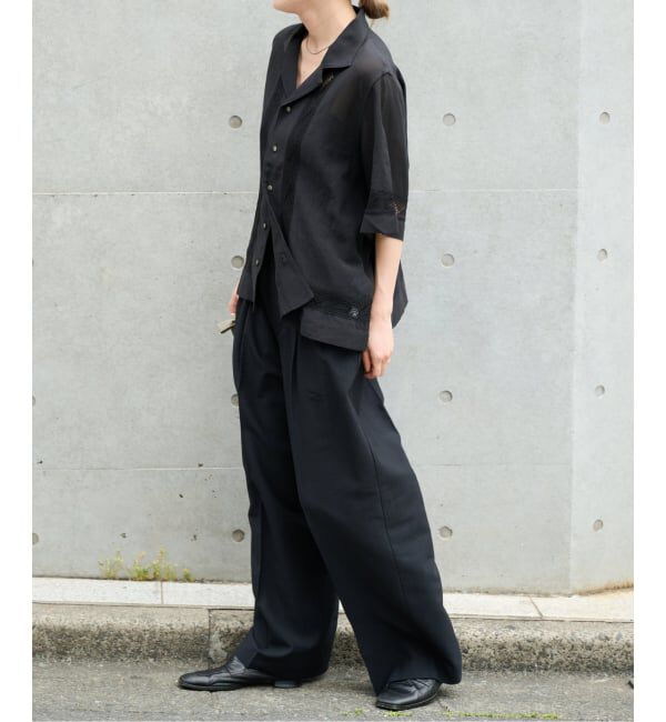 OUTDOOR PRODUCTS Usual Things「レーストリムオープンカラーシャツ」|シャツ・ブラウス|