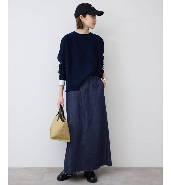 SLOBE IENA「LE DENIM BOXY TUCK デニムスカート」|スカート|