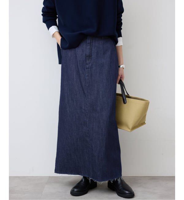 SLOBE IENA「LE DENIM BOXY TUCK デニムスカート」|スカート|