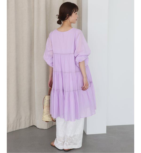 SLOBE IENA「コットンボイルティアードワンピース」|ワンピース|