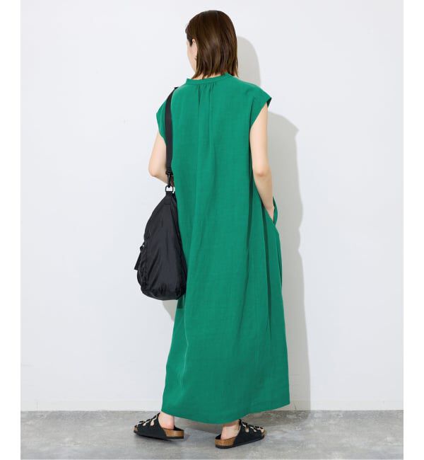 SLOBE IENA「リネン混キーネックコクーンワンピース」|ワンピース|