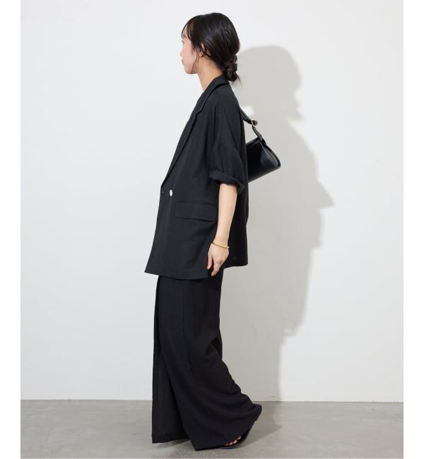 SLOBE IENA「《WEB限定/追加》リネンレーヨンハーフスリーブジャケット」|その他|
