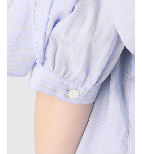 IENA「《一部店舗限定》ストライプケープシャツ」|シャツ・ブラウス|