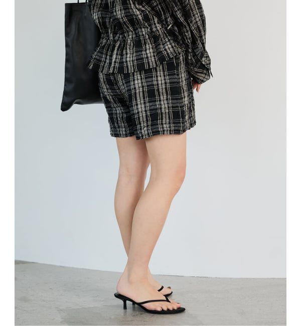 IENA LA BOUCLE「IENA LA BOUCLE キャッチワッシャーチェックショートパンツ」|その他|