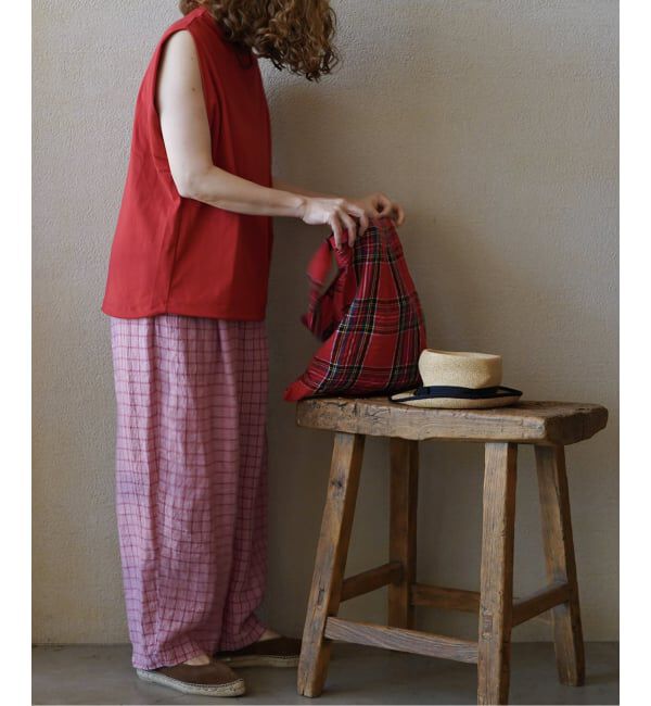 journal standard luxe「リネンチェック BAG」|トートバッグ|