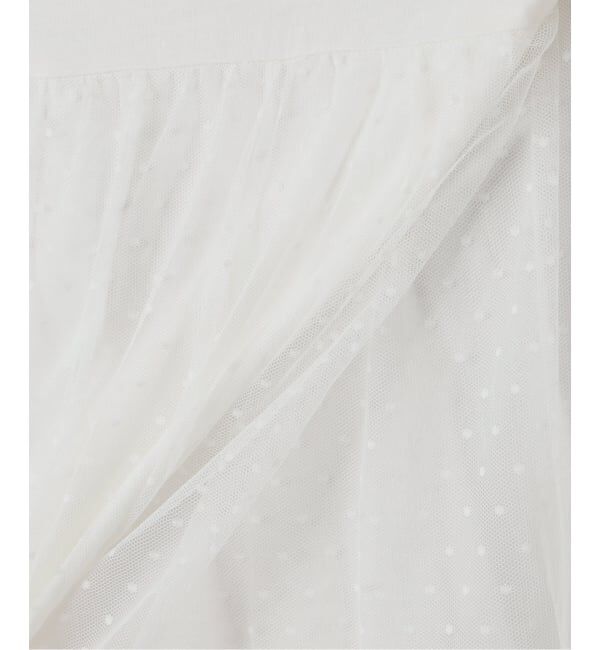 Spick and Span「《一部店舗+WEB限定》ドットチュールティアードTシャツ」|Tシャツ・カットソー|