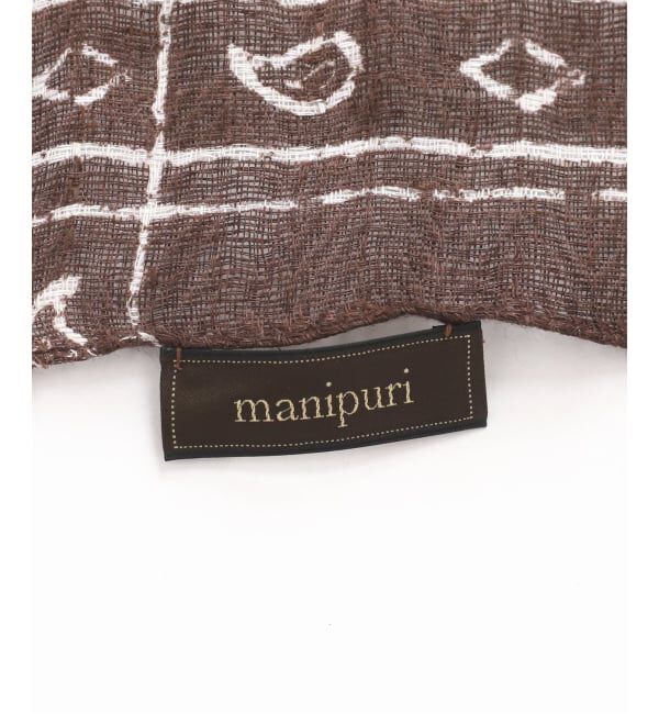 FRAMeWORK「MANIPURI/マニプリ 別注リネンストール120 メドウバンダナ」|ストール|