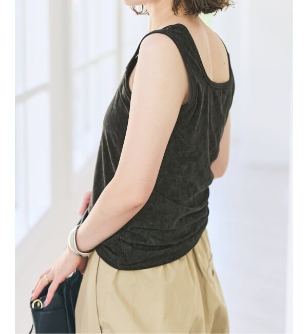 Spick and Span「《予約》TAベロアスクエアネックタンクトップ」|タンクトップ|