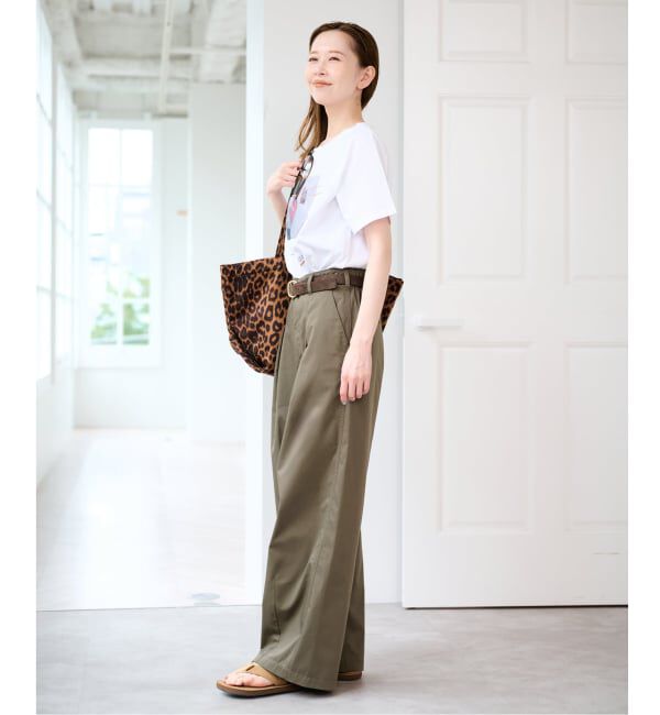 U by SPICK&SPAN「《予約》ライトツイルタックカーブパンツ」|その他|