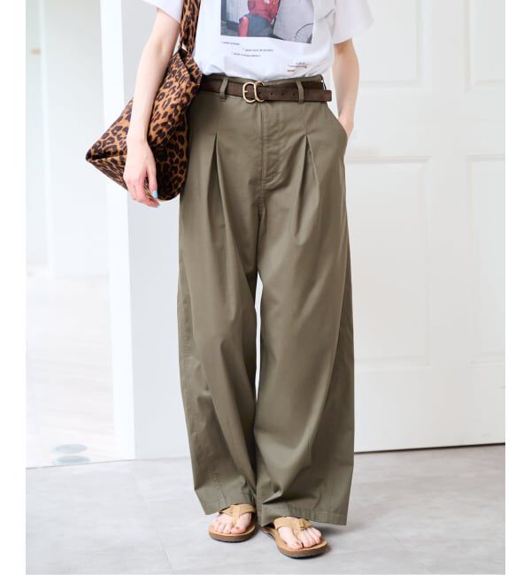 U by SPICK&SPAN「《予約》ライトツイルタックカーブパンツ」|その他|