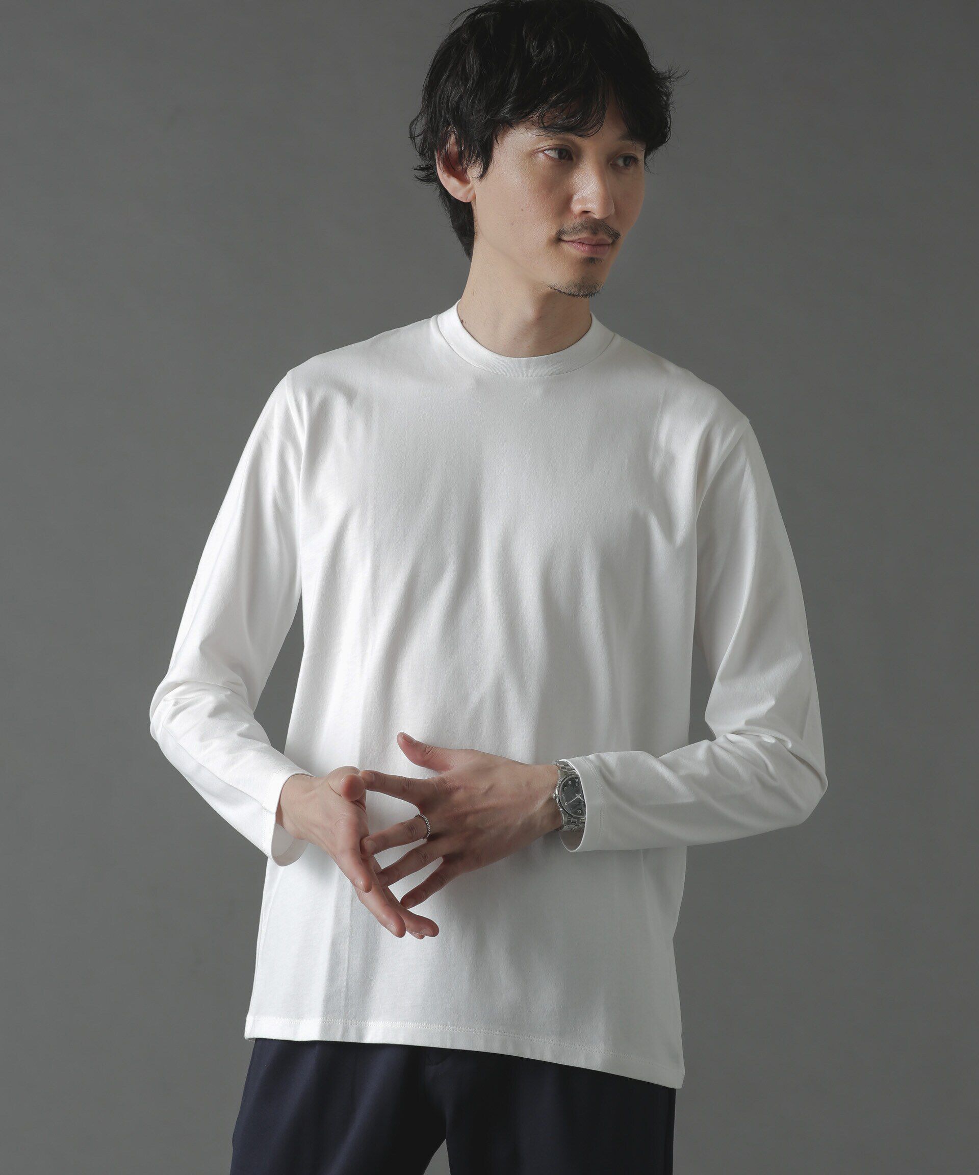 nano･universe「ジャケT(R) クルーネック 長袖」|Tシャツ・カットソー|