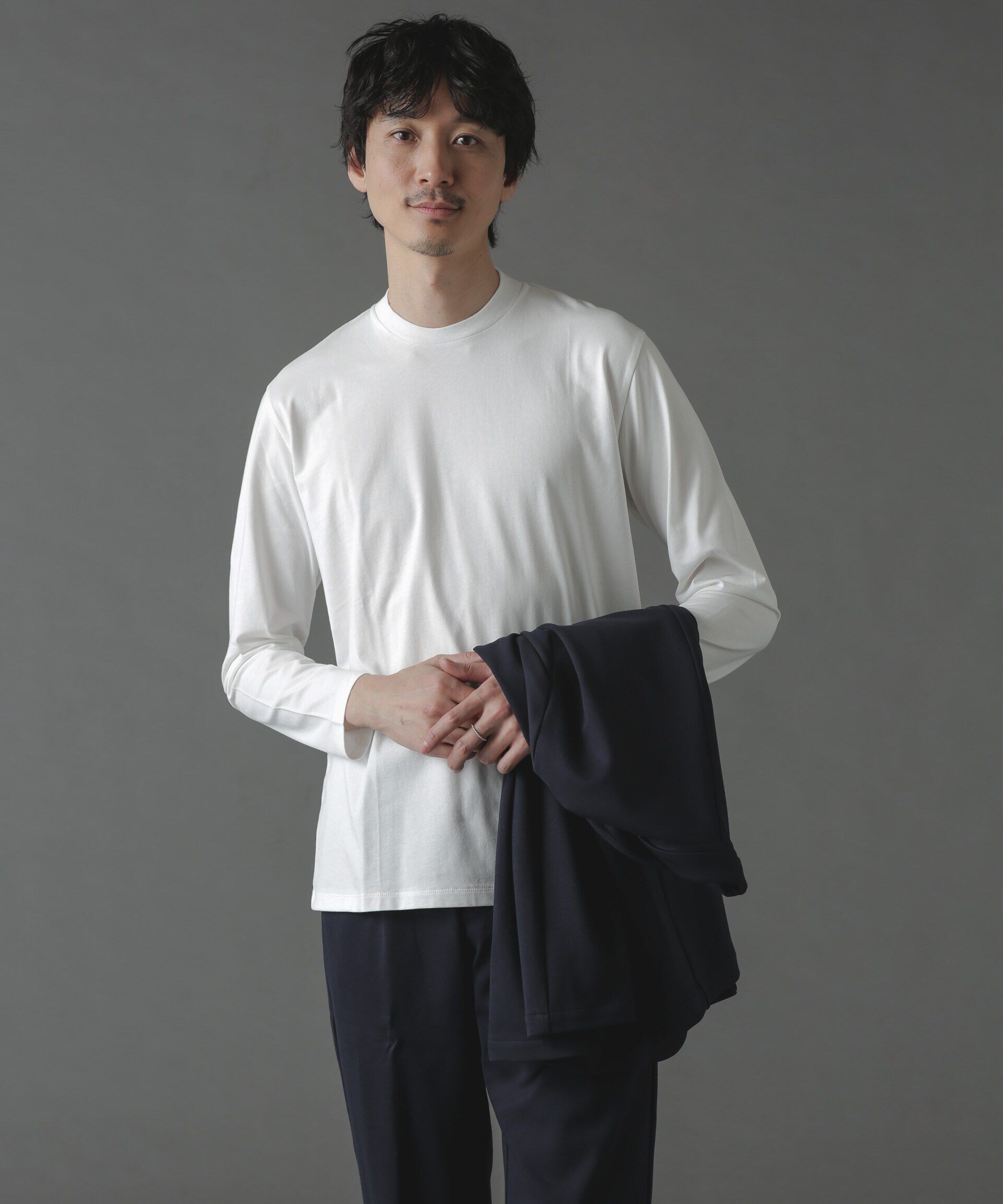 nano･universe「ジャケT(R) クルーネック 長袖」|Tシャツ・カットソー|
