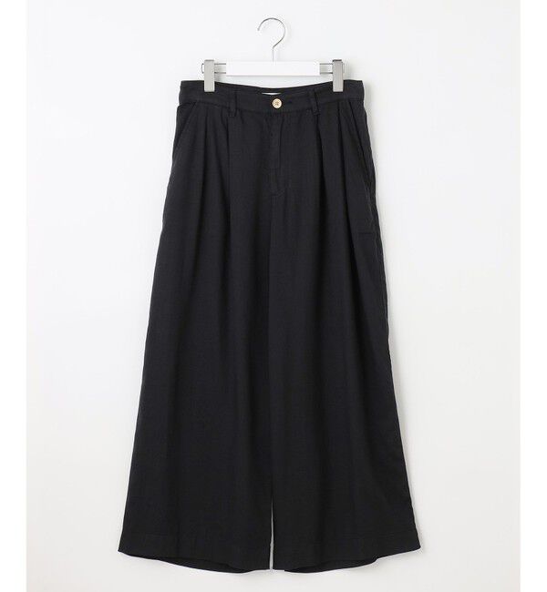 自由区「【洗える・XSサイズあり】テンセルリネンデニムワイド パンツ」|その他|