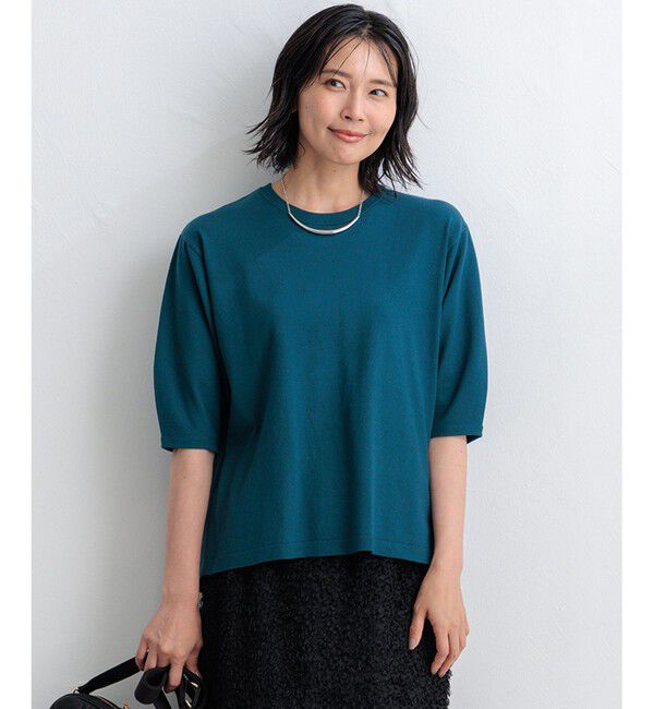 23区「【ご好評につきカラー追加/洗える】ヴィスコースストレッチ バックデザイン ニット」|ニット・セーター|ﾀﾞｰｸｸﾞ