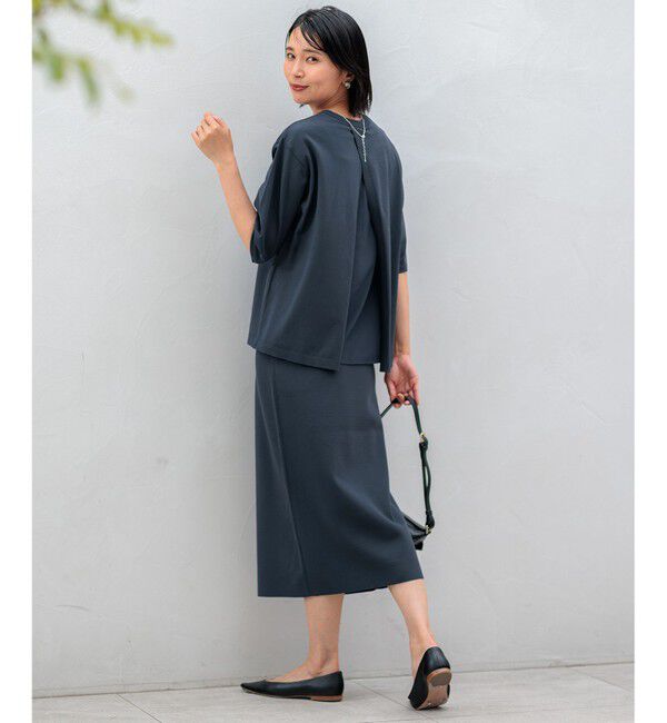 23区「【ご好評につきカラー追加/洗える】ヴィスコースストレッチ バックデザイン ニット」|ニット・セーター|
