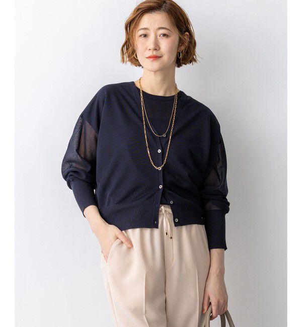 23区「【WEB&一部店舗限定カラーあり】シャイニーシアー ドルマンスリーブ カーディガン」|カーディガン|[WEB&一部店舗限