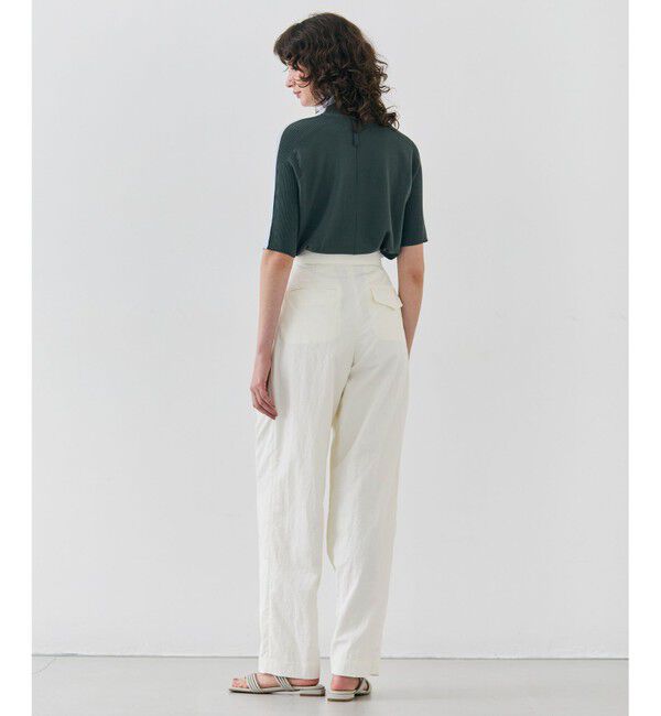 BEIGE,「【洗える】CROCUS / カービーシルエットタックパンツ」|その他|