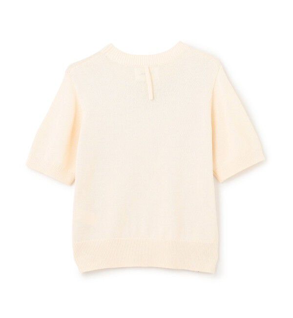 BEIGE,「【洗える】FENNEL / コットンスパンコール半袖ニット」|ニット・セーター|