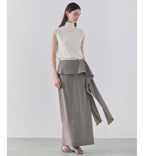 BEIGE,「【ロングセラー・STORY掲載】MELLE / ハイストレッチ ハイネックカットソー」|Tシャツ・カットソー|
