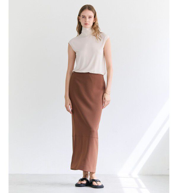 BEIGE,「【ロングセラー・STORY掲載】MELLE / ハイストレッチ ハイネックカットソー」|Tシャツ・カットソー|