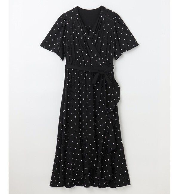 GRACE CONTINENTAL「小花刺繍カシュクールワンピース」|ワンピース|
