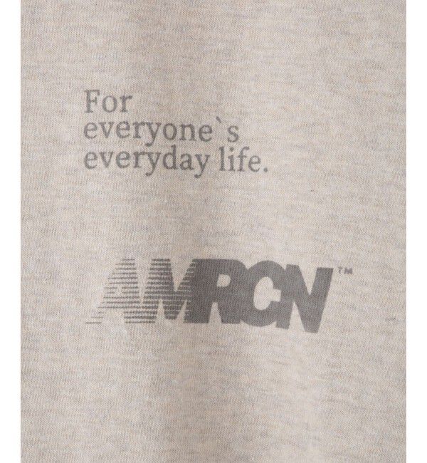 SALON adam et rope'「【Americana（アメリカーナ）】ラフィー丸胴 プリントT / ポイントロゴ」|Tシャツ・カットソー|