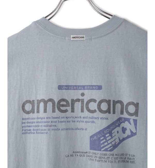 SALON adam et rope'「【Americana（アメリカーナ）】ラフィー丸胴 プリントT / ポイントロゴ」|Tシャツ・カットソー|