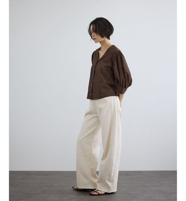 SALON adam et rope'「ギャザーボリュームスリーブブラウス」|シャツ・ブラウス|