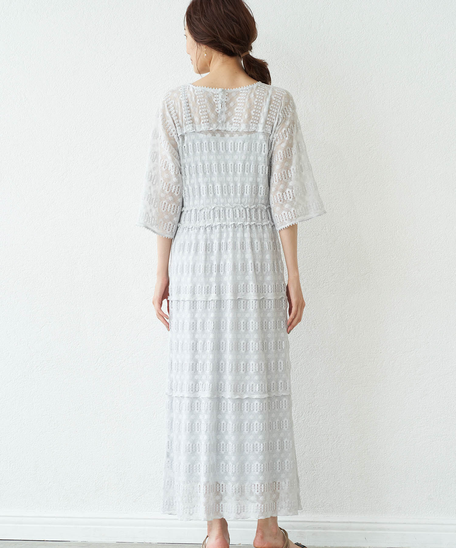 Rope&rsquo;Picnic「【一部店舗限定】【Mon E&rsquo;toile/モンエトワール】ティアードレースDRESS」|ドレス|