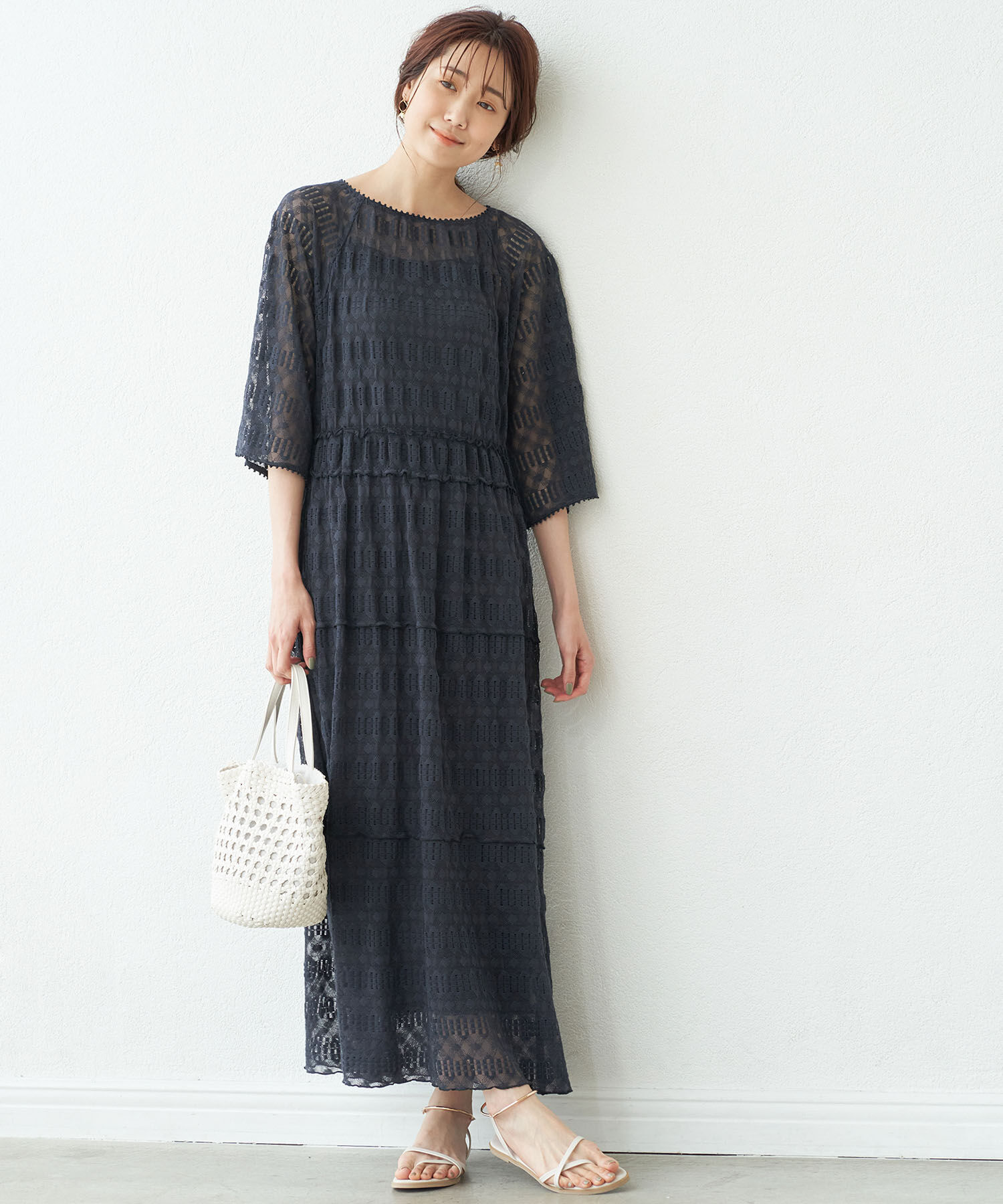 Rope&rsquo;Picnic「【一部店舗限定】【Mon E&rsquo;toile/モンエトワール】ティアードレースDRESS」|ドレス|