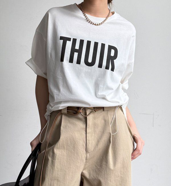  「【WEB限定】サイドドロストロゴTEE」|Tシャツ・カットソー|