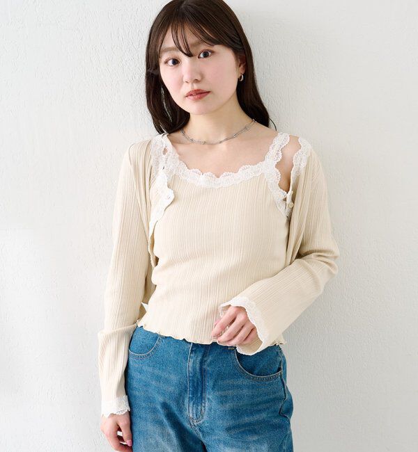 「レースアンサンブルSET」|Tシャツ・カットソー|アイボリー