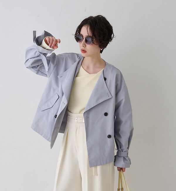 Rouge vif「【一部店舗限定】ドレープスリットスリーブリブニット」|ニット・セーター|
