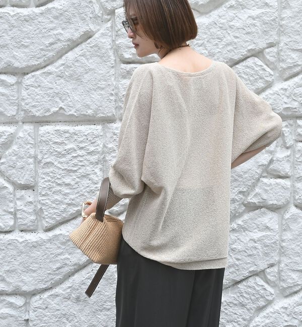 qualite「【夏まで快適に着られる】camifine ニットプルオーバー」|Tシャツ・カットソー|