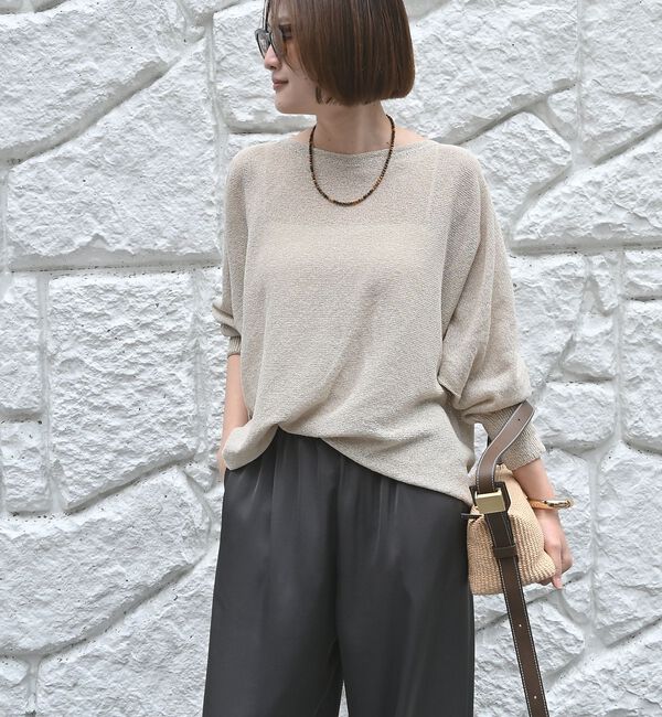 qualite「【夏まで快適に着られる】camifine ニットプルオーバー」|Tシャツ・カットソー|