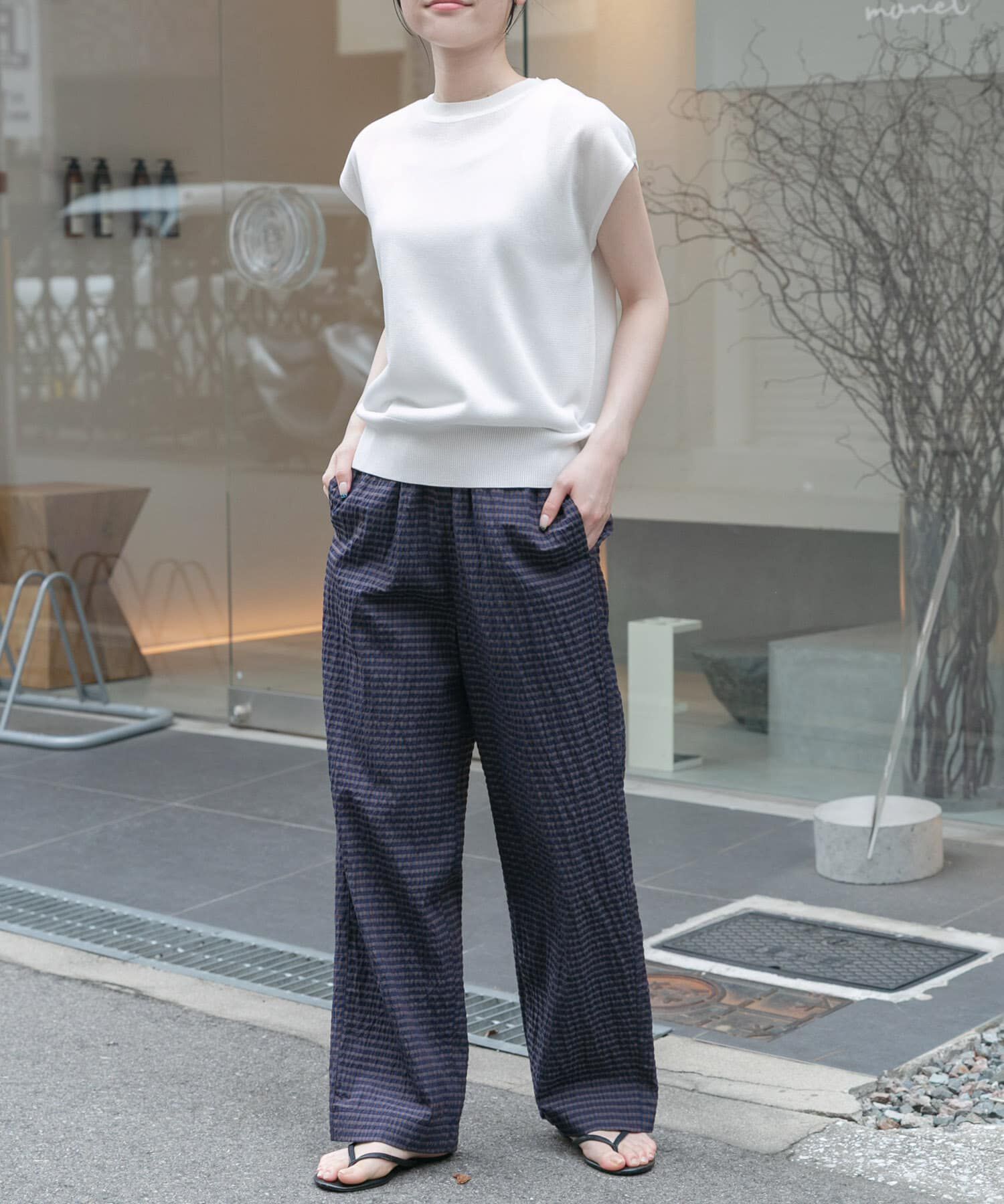 URBAN RESEARCH DOORS「FORK&SPOON　LEVITAノースリーブニットプルオーバー」|ニット・セーター|