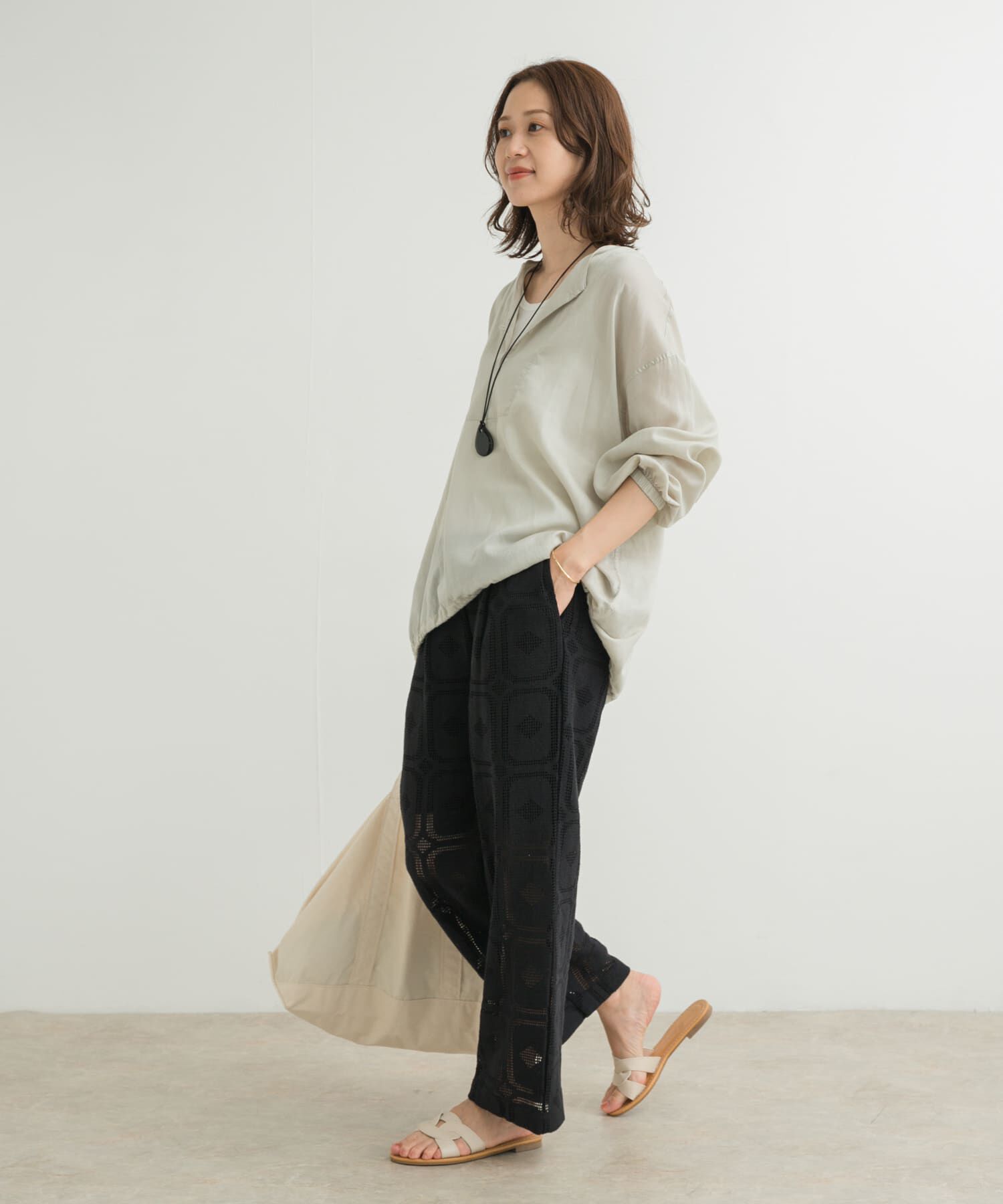 URBAN RESEARCH DOORS「リネンブレンドドロストチュニック」|チュニック|