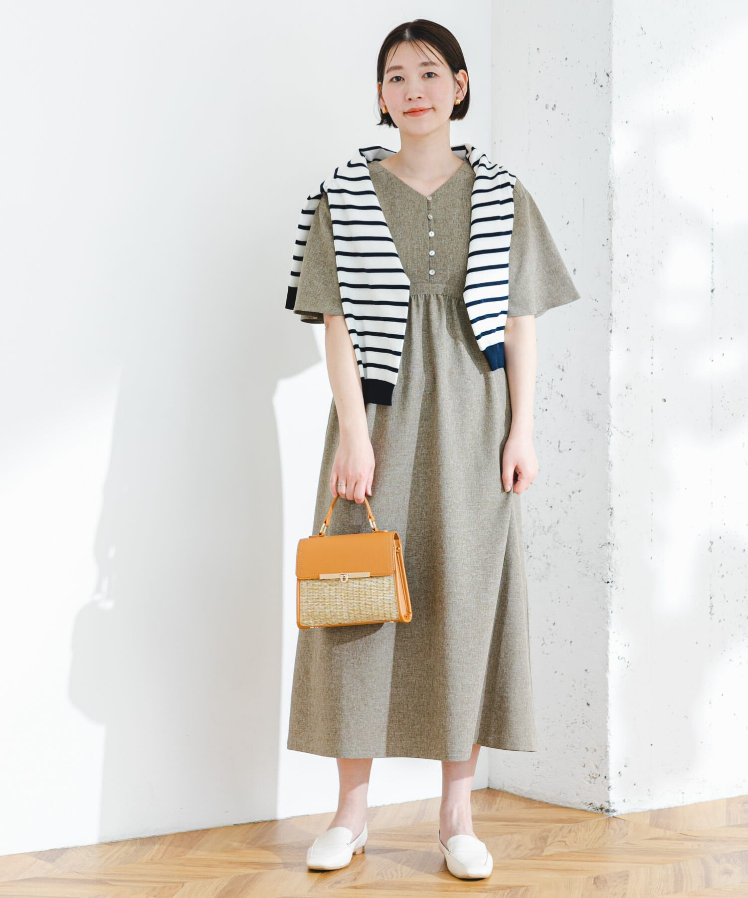 URBAN RESEARCH ROSSO「『UR TECH DRYLUXE』F by ROSSO　ウエストマークワンピース」|ワンピース|