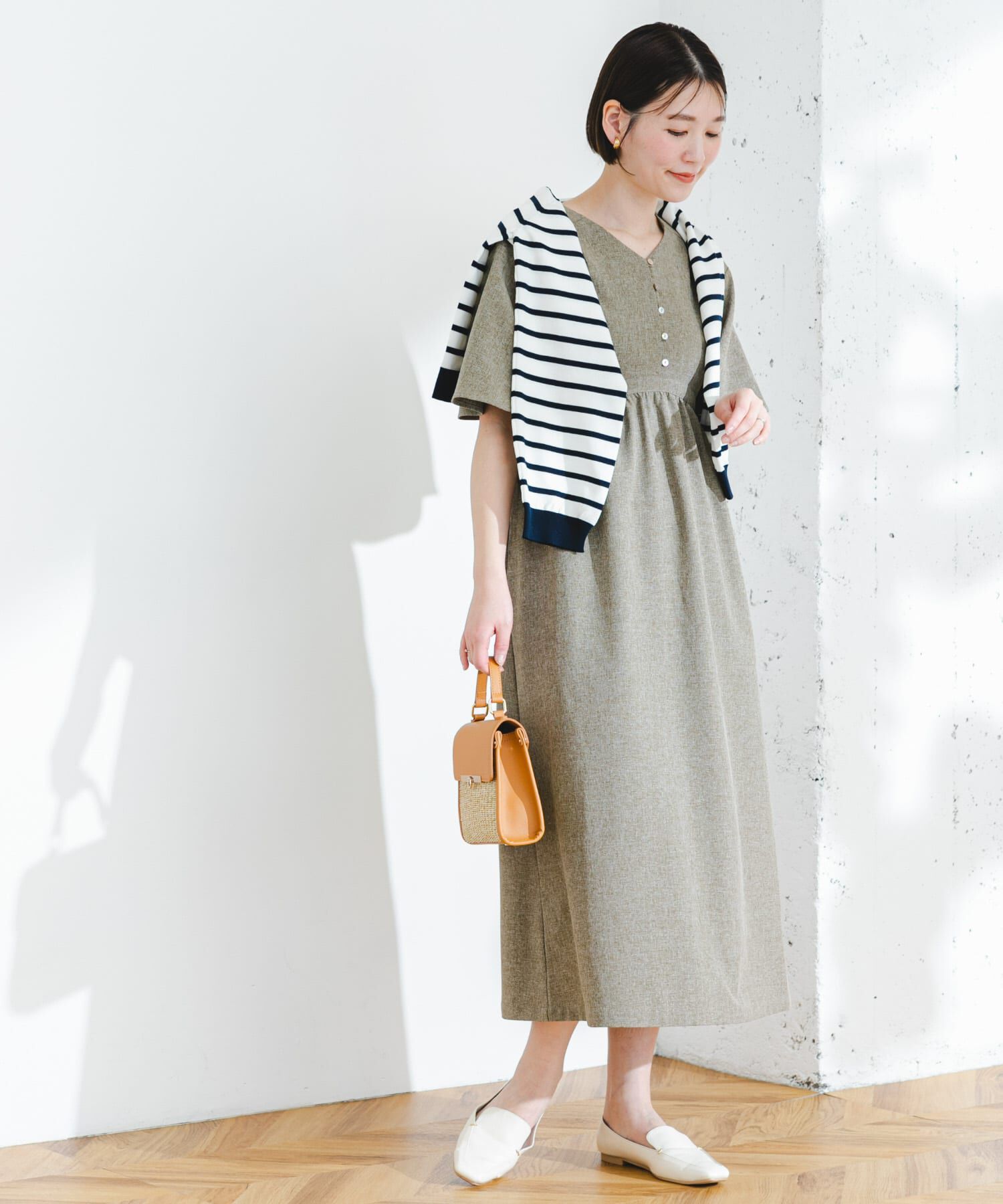 URBAN RESEARCH ROSSO「『UR TECH DRYLUXE』F by ROSSO　ウエストマークワンピース」|ワンピース|