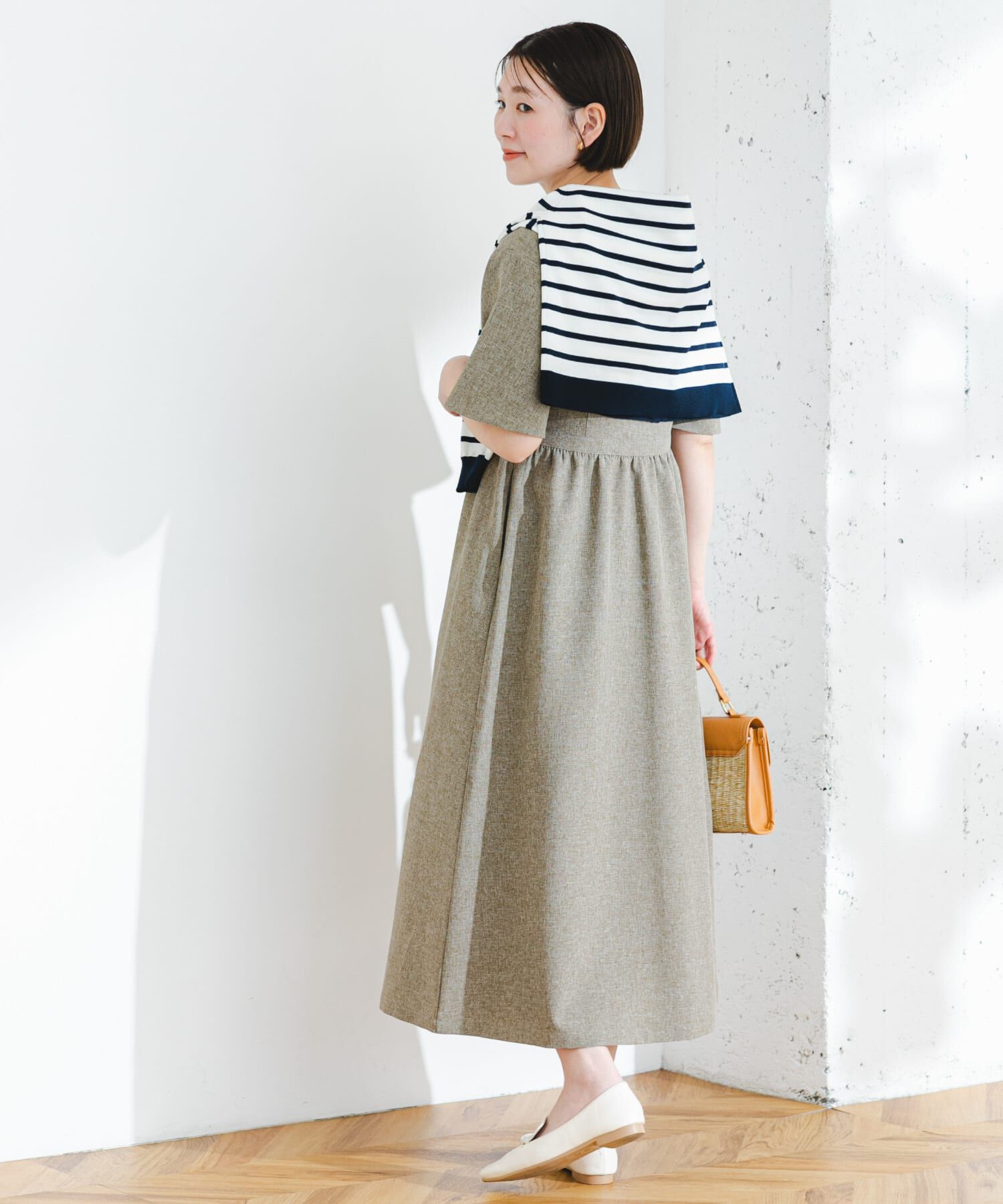 URBAN RESEARCH ROSSO「『UR TECH DRYLUXE』F by ROSSO　ウエストマークワンピース」|ワンピース|