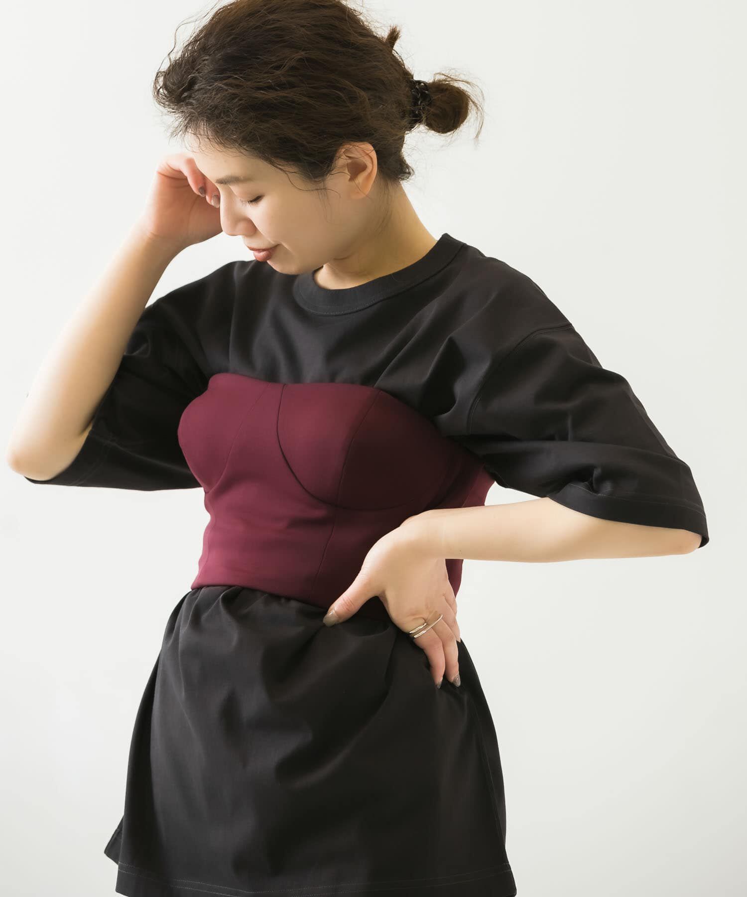 URBAN RESEARCH「ambiguous　Stretch Bustier」|チューブトップ|ボルドー