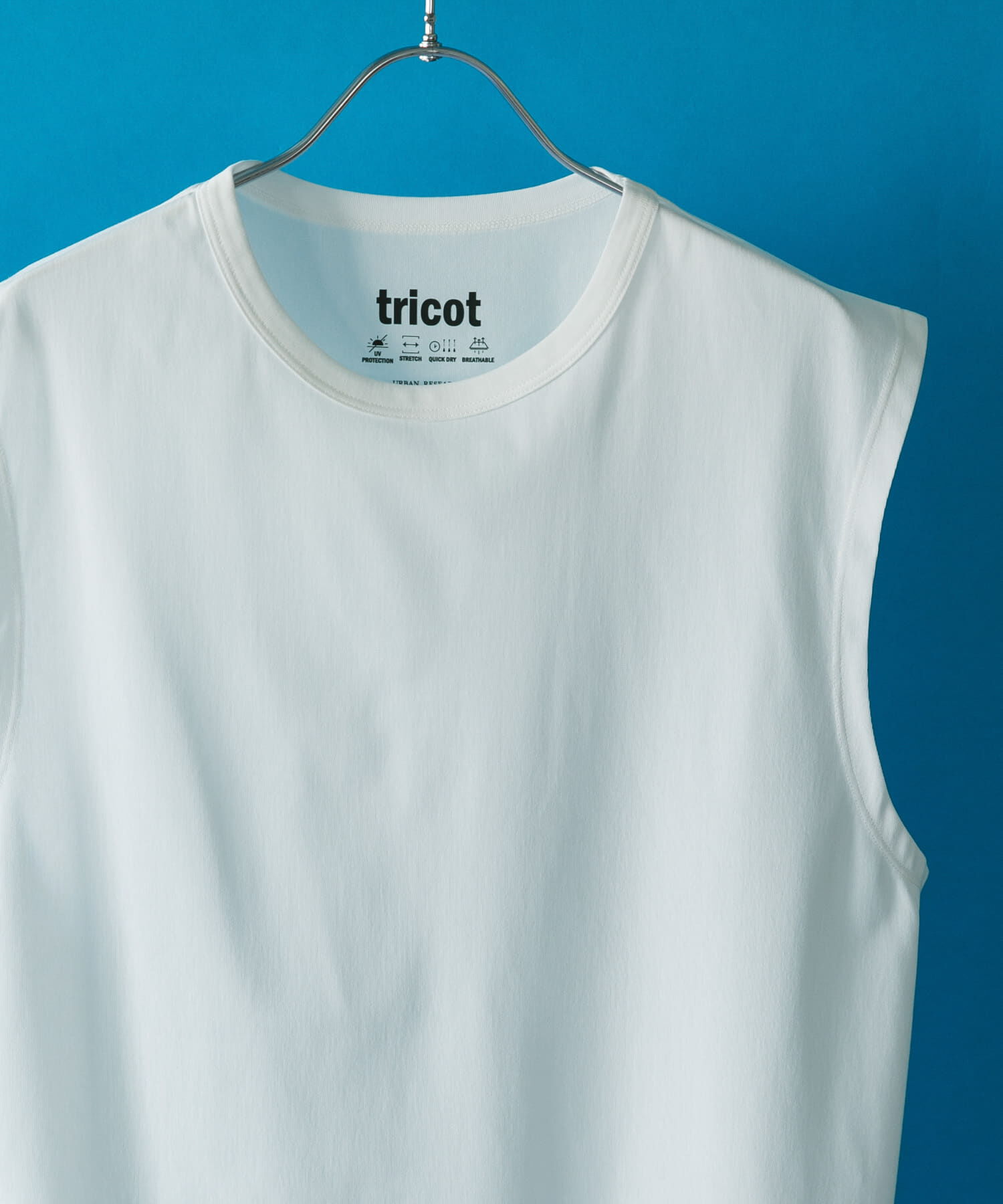 URBAN RESEARCH DOORS「トリコットノースリーブ」|Tシャツ・カットソー|ホワイト