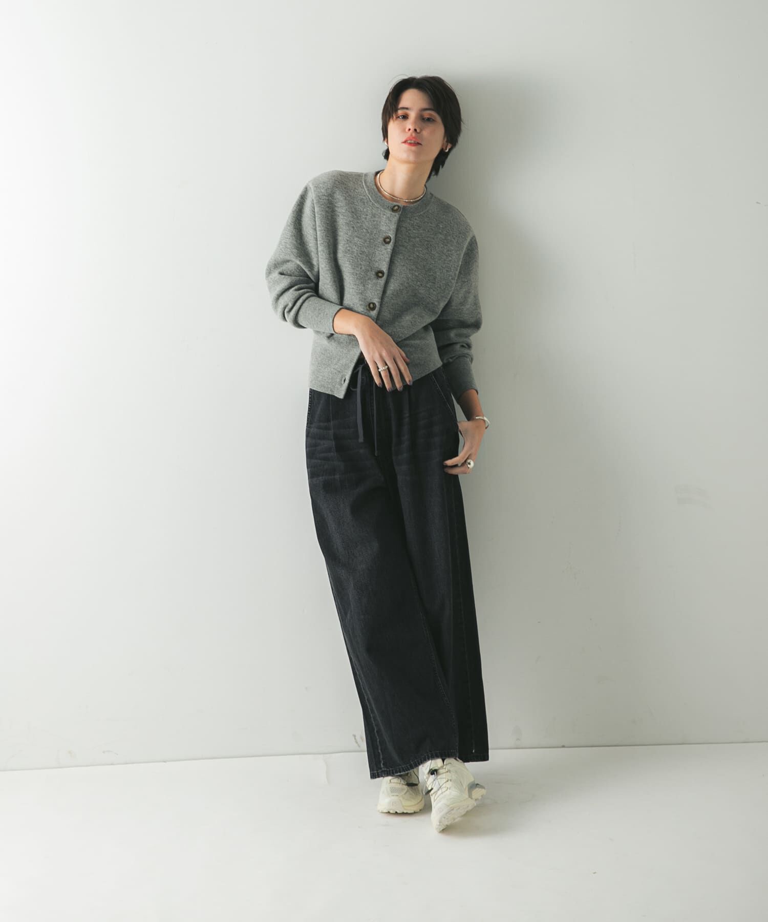 URBAN RESEARCH「ウールカシミヤショルダーパッドカーディガン」|カーディガン|