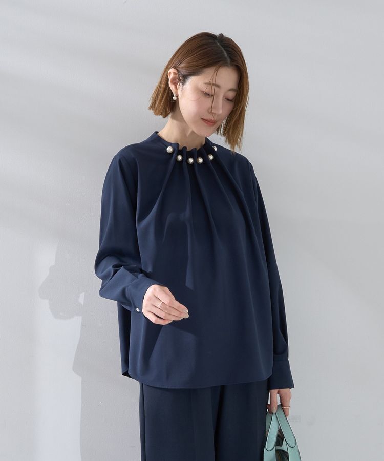 YECCA VECCA「パールタックブラウス」|シャツ・ブラウス|