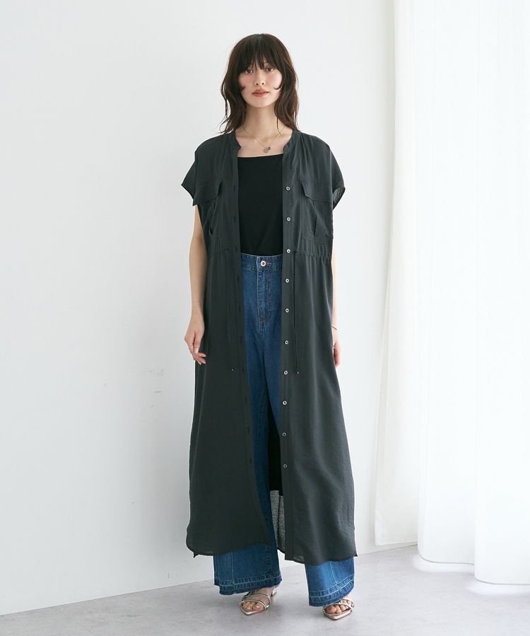 YECCA VECCA「ミリタリースキッパーシャツワンピース」|ワンピース|