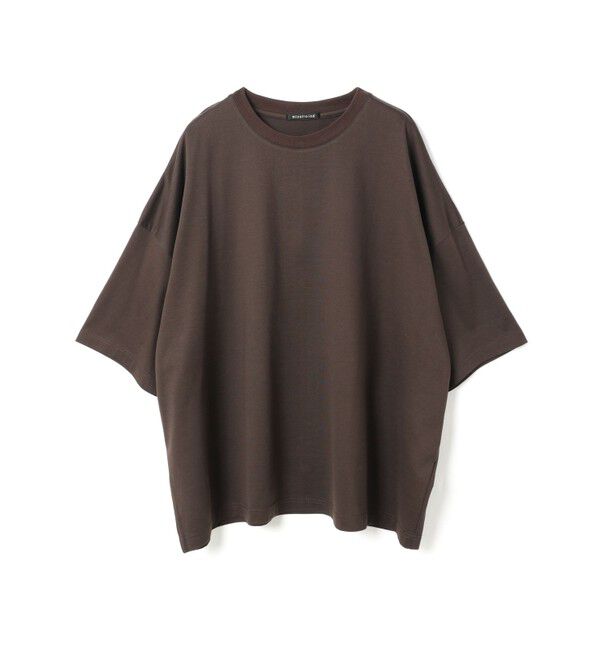 mizuiro ind「mizuiro ind クルーネックワイドチュニック」|ワンピース|ダークブラウン