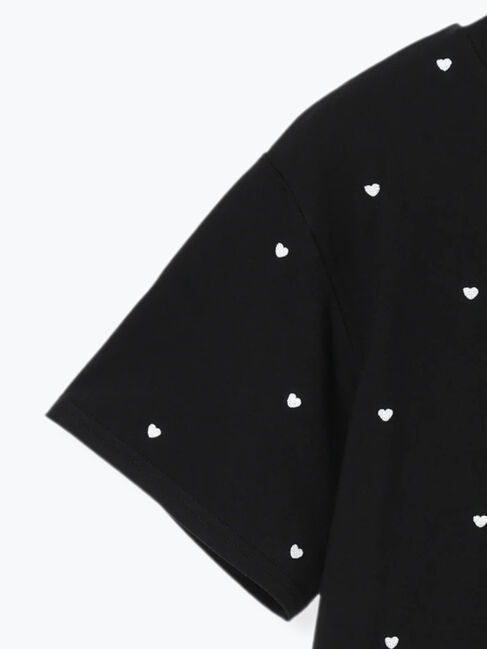 Te chichi「【接触冷感】ハート刺繍Tシャツ」|Tシャツ・カットソー|