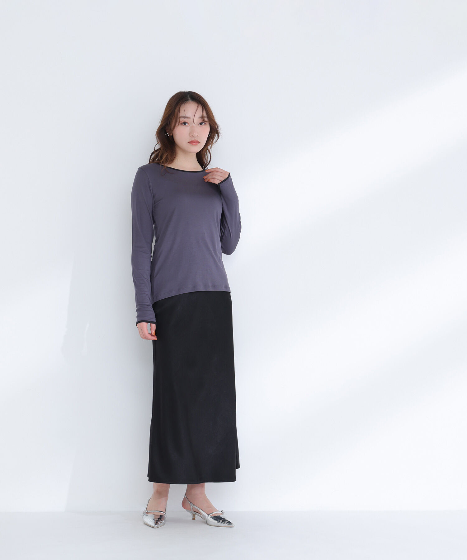  「バイカラーバックシャンカットソー」|Tシャツ・カットソー|