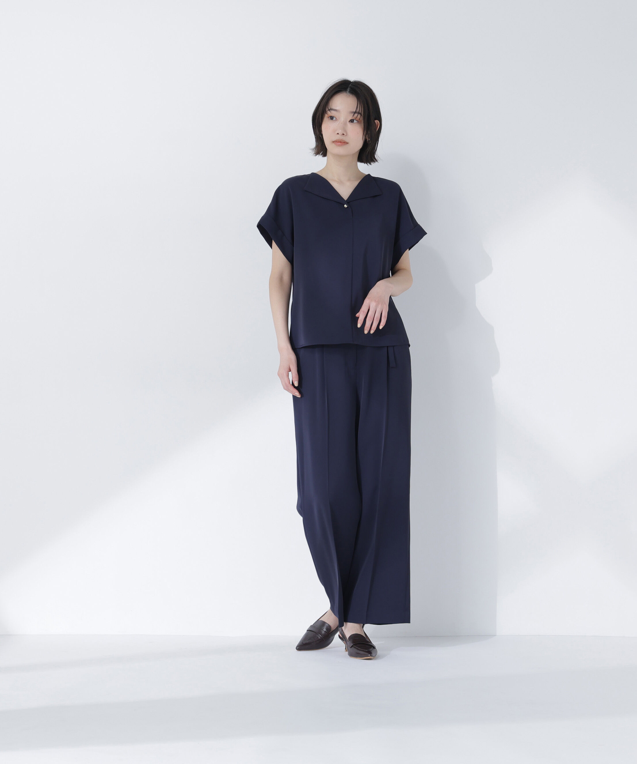  「クリアツイル SETUP タックワイドパンツ」|その他|
